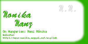 monika manz business card